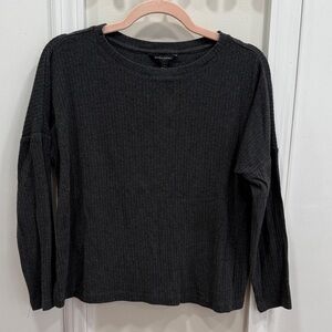 Banana Republic Charcoal Ribbed Crewneck Sweater